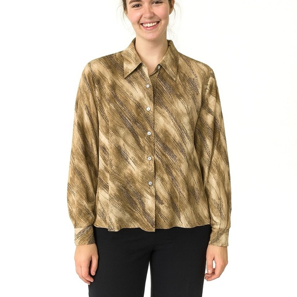 VTG Christie & Jill 100% Silk printed, Size 10 - Picture 1 of 8